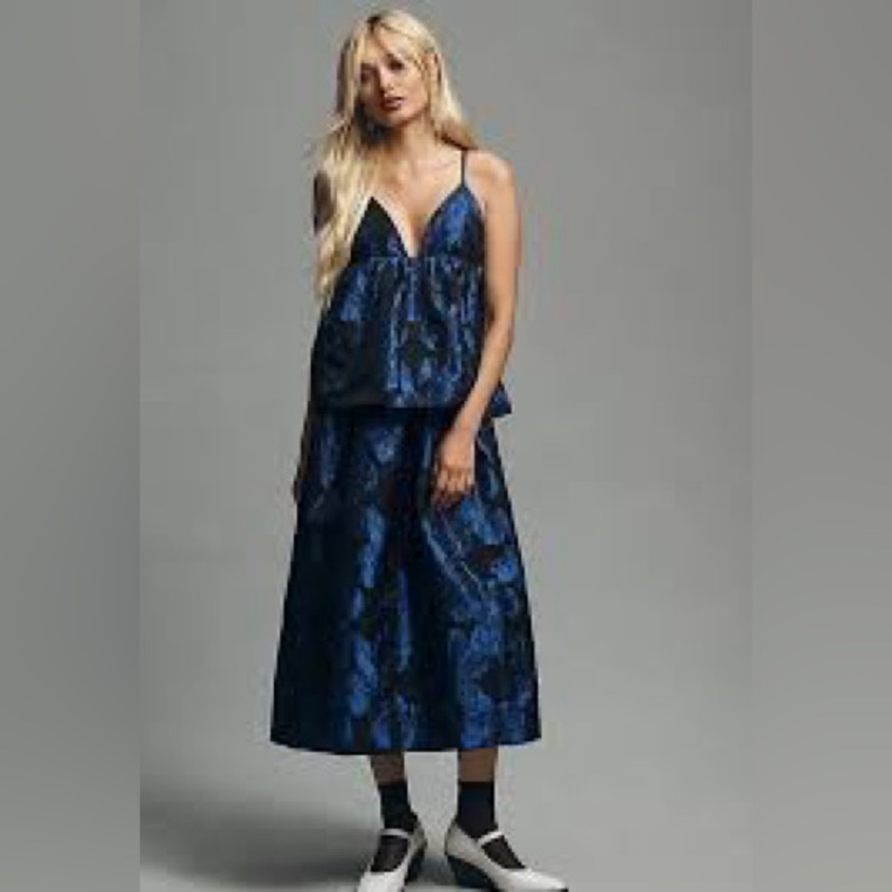 By Anthropologie Sleeveless Open-Back Midi Dress Size L
